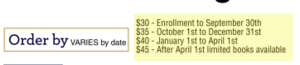 2018-19 WHS Yearbook Order Form