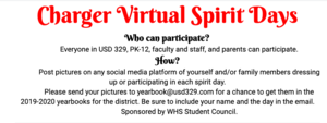 Charger Virtual Spirit Days April 14th - 24th
